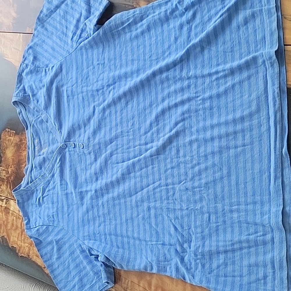 Striped Quarter Button Tee